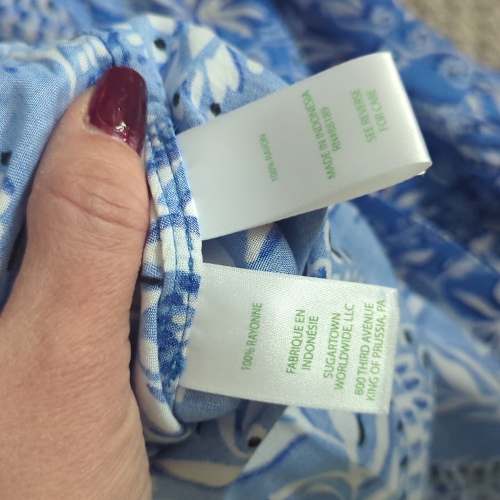 Lilly Pulitzer Blue and White Floral Dress - Picture 7 of 7